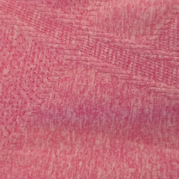 🌹3/15🌹ATHLETA Heathered Pink Stretchy Athletic Shirt with Gathers Front & Back - Picture 3 of 4